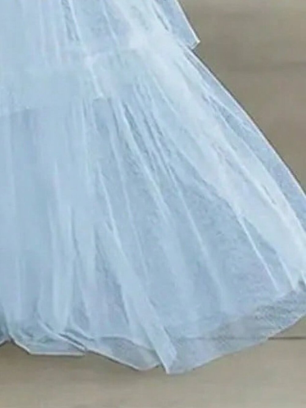 Blue Casual Women's Flowing A-Line Tiered Maxi Skirt - Picture 2 of 2